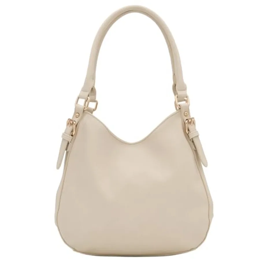 

Lightweight 3 Compartment Faux Leather Medium Hobo Bag