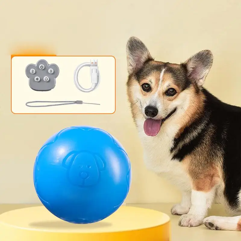 Interactive Dog Ball Remote Control Automatic Dog Toy Electronic Dog Toy Bouncing Dog Toy Electric Dog Ball With Sounds And