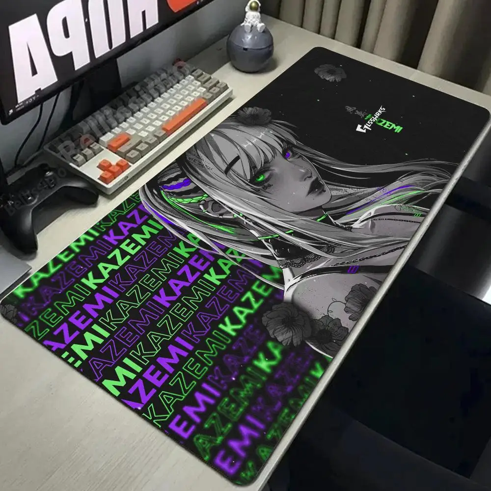 Anime game rubber non-slip mouse pad new non-slip 900x400 XXL anime cute girl with lock edge KAZEMI pad Valorant mouse pad