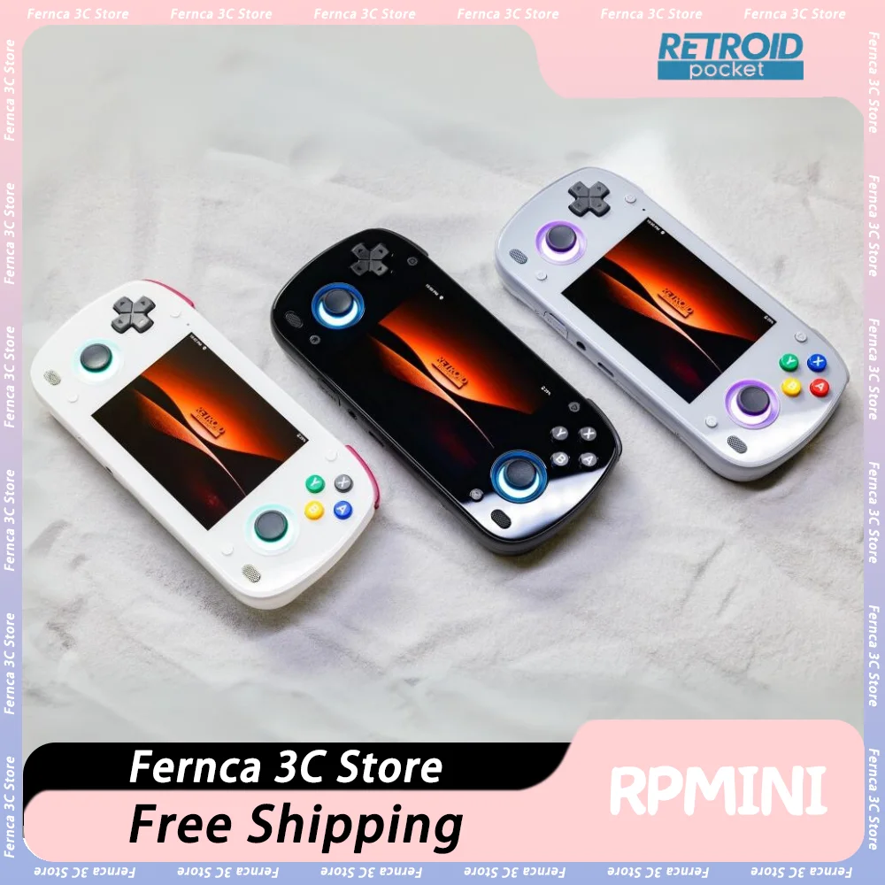 Retroid Pocket Mini Game Console Snapdragon 865 Active Cooling 4:3 OLED Ergonomic RPmini Android Retro Portable Handheld Custom