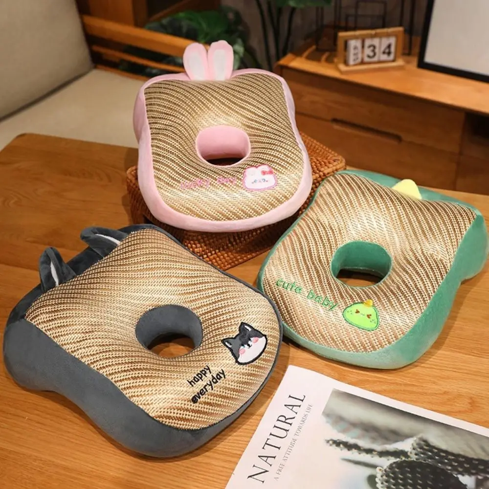 Cool Mat-almohada para siesta de verano, almohada de felpa de doble cara transpirable hueca para oficina, capibara, sujeción de mano, almohada para el cuello de Animal bonito para oficina