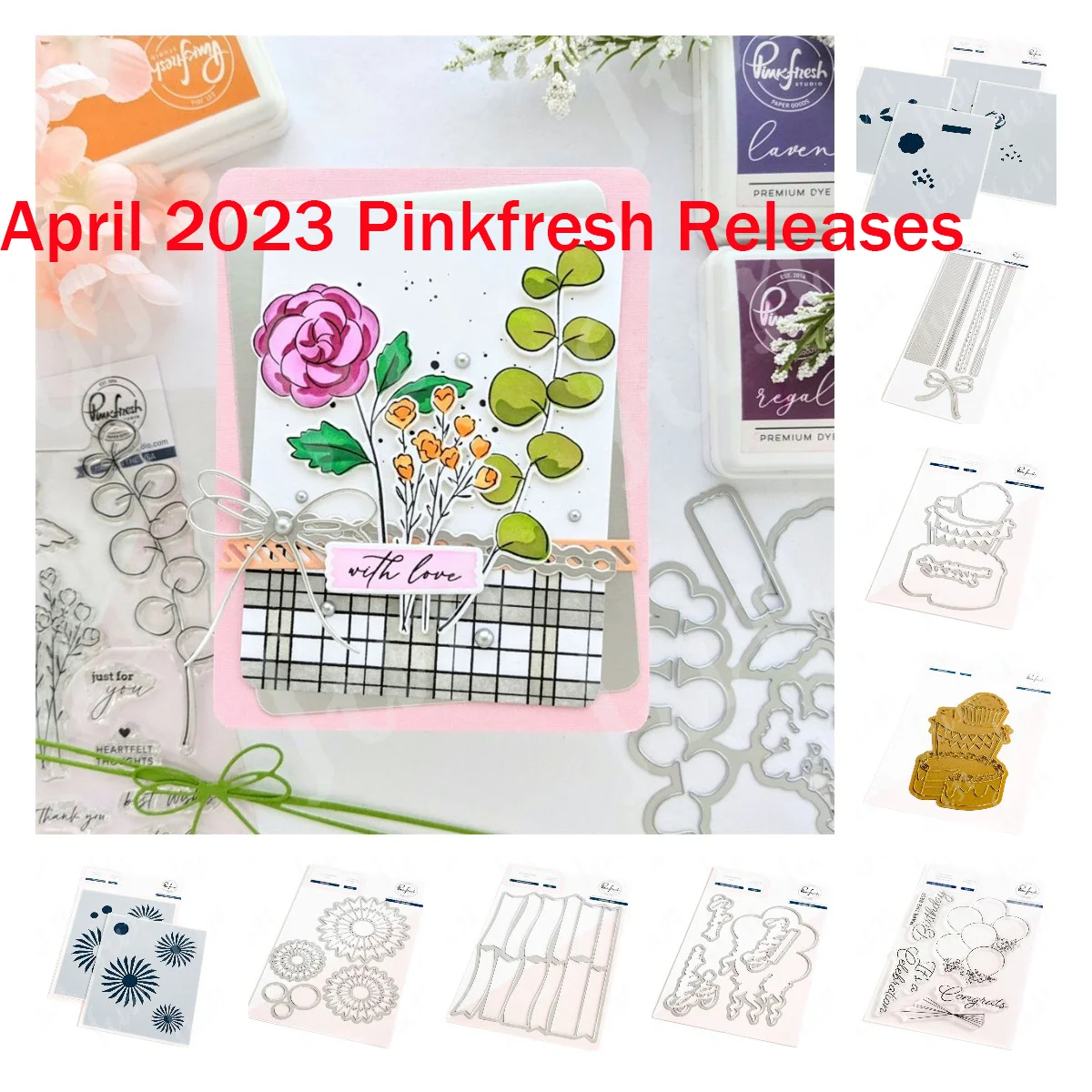 

2023 April Sweet Day Celebrate Elements Die Cutting Dies Stamps and Layering Stencils Hot Foil Plates Set Diy Craft Scrapbooking