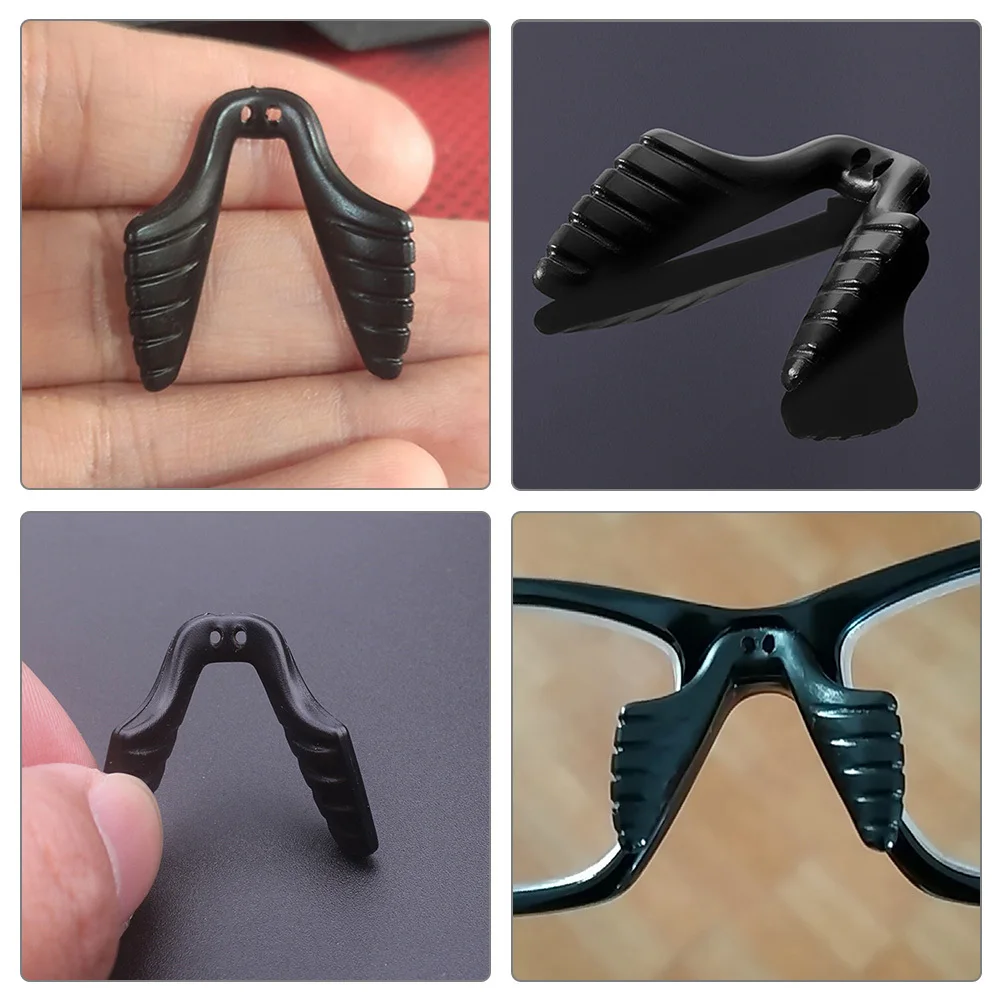 4 قطعة نظارات ركوب الدراجات مخدات أنف للنظارة سيليكون المضادة للانزلاق استبدال وسائد الأنف لإطارات النظارات الشمسية #1