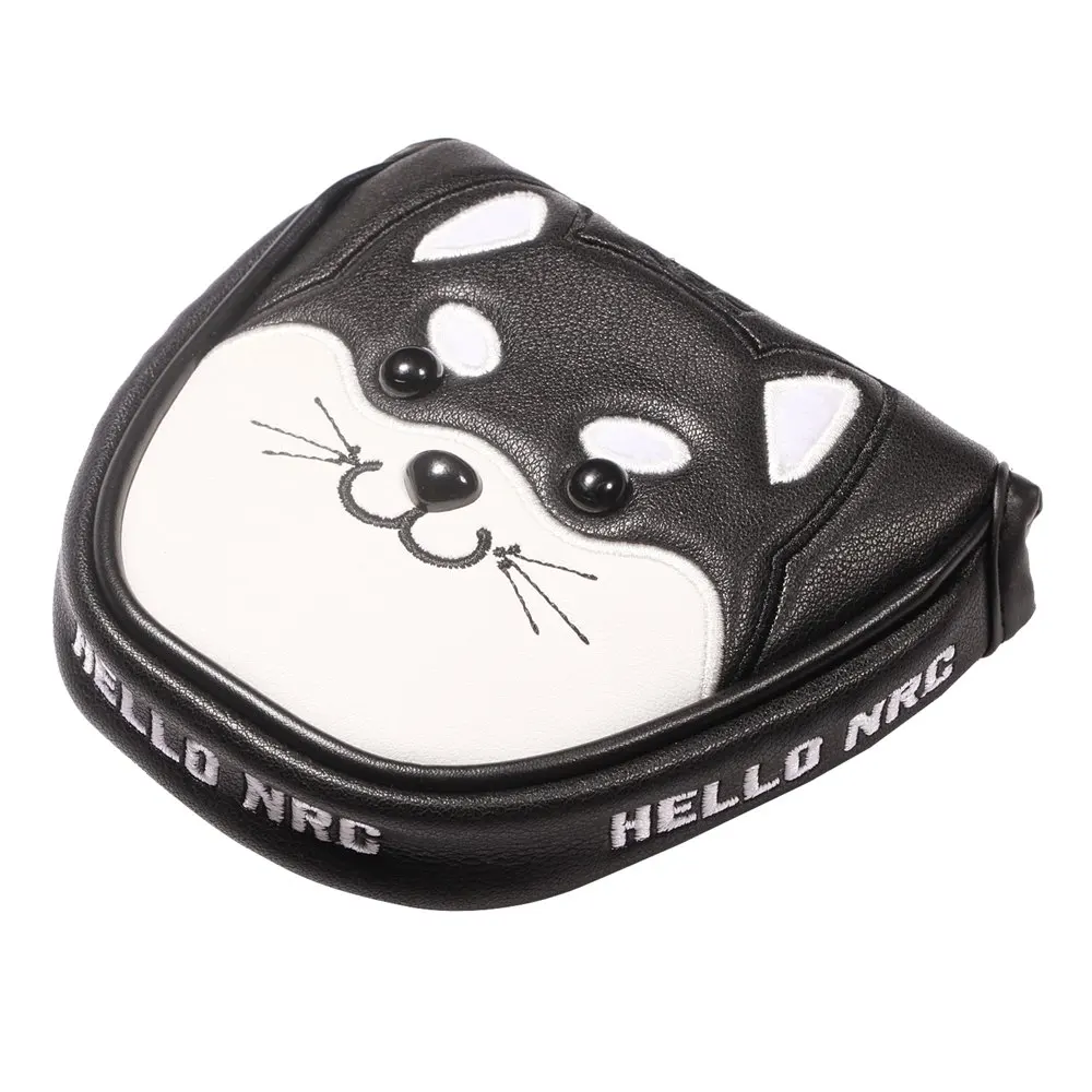 Maillet de Golf en cuir PU, couverture de tête, Animal mignon Husky pour Putter