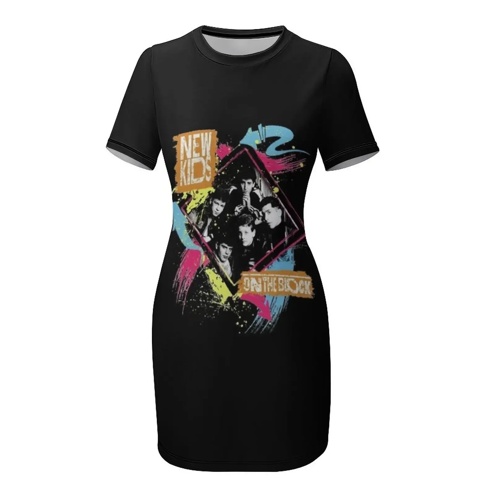 NKOTB Men's Retro Short-Sleeved Dress summer dress korean women dress for women summer Evening dresses