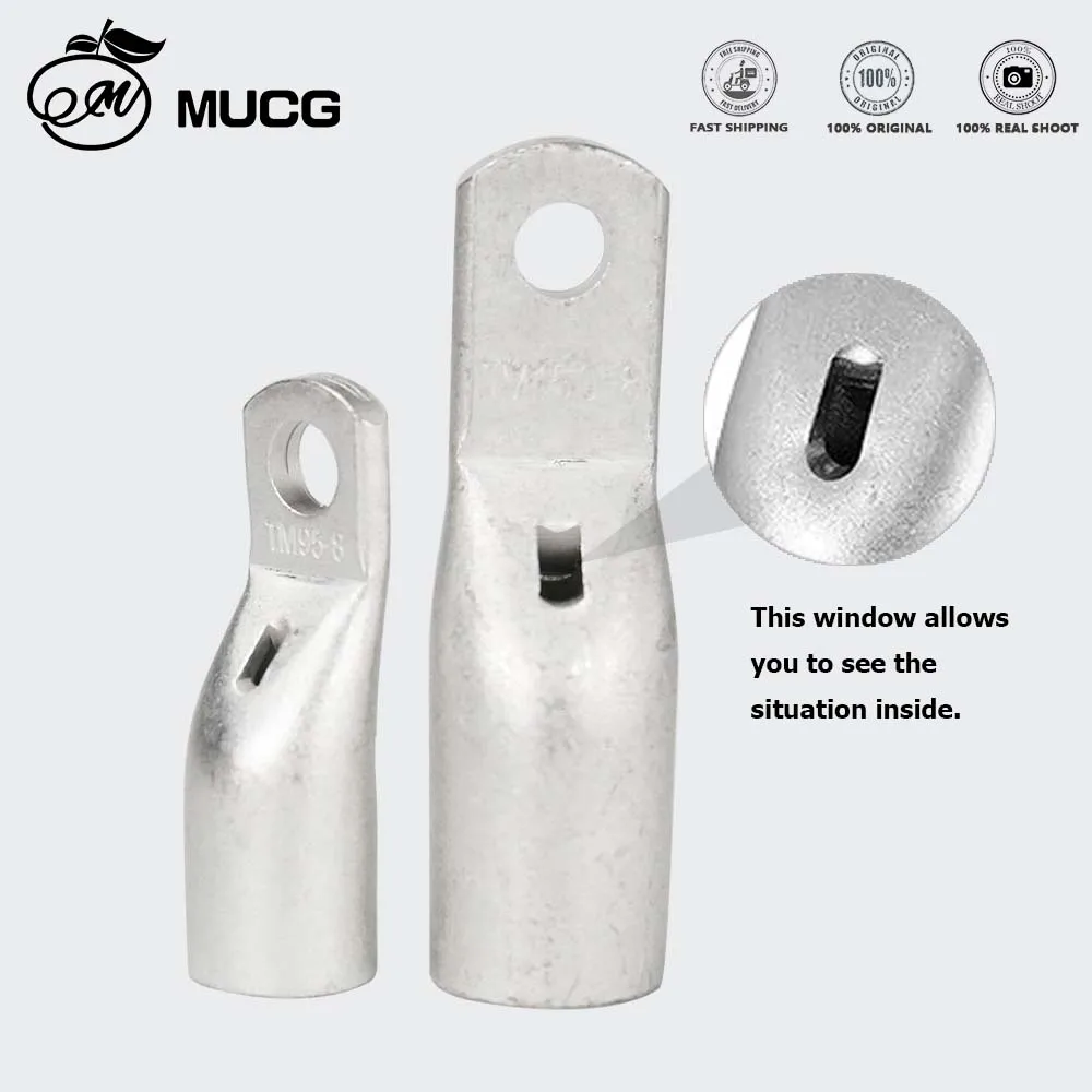 TM Thicken Matte tin plated copper terminal Pure Copper Ring terminal Solid Copper lug Narrow edge terminal Small head terminal