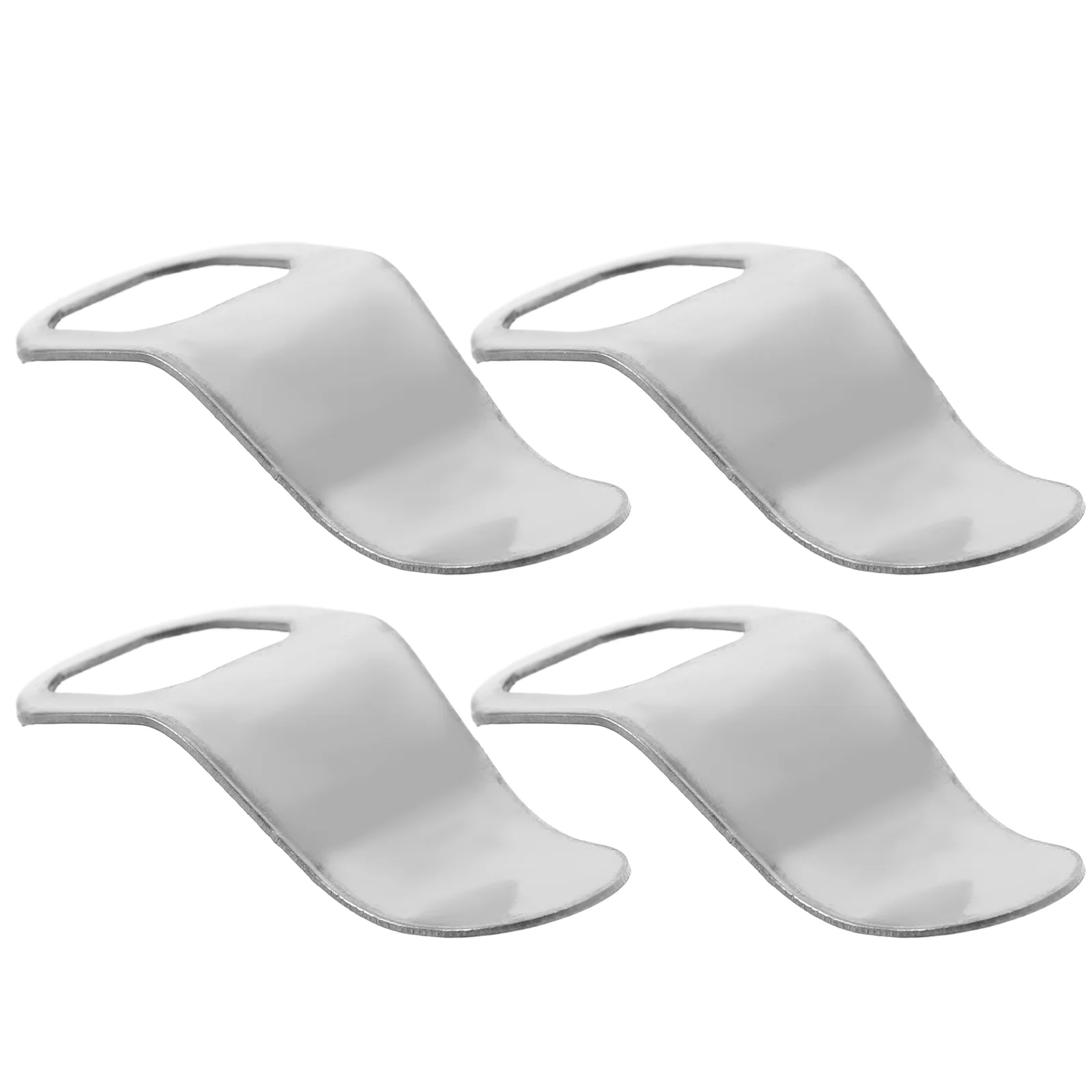 

4 Pcs Turn Tongue Lock Pull Tab Finger Pulls for Cabinet Drawer Dustbin Stainless Steel