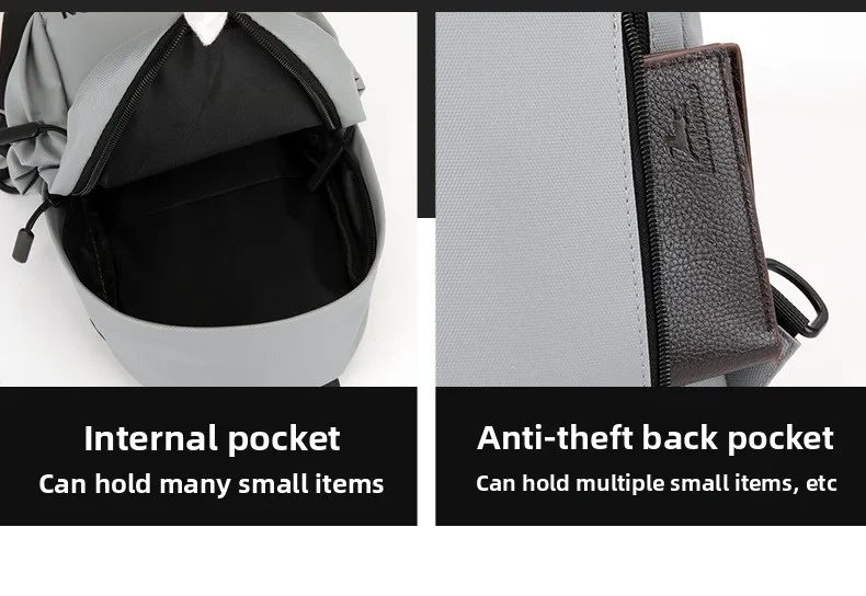 New Fashionable Men's Chest Bag, Outdoor Sports Crossbody Bag, Versatile Casual Single-shoulder Bag, Sports Small Backpack Bags