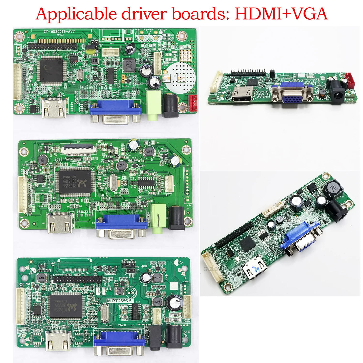 9.7 بوصة 11.6 بوصة 14 بوصة 15.6 بوصة HDMI + VGA لوحة للقيادة لتقوم بها بنفسك غلاف من سبائك الألومنيوم المتوسطة لشاشة LVDS EDP المحمولة ذاتية الصنع