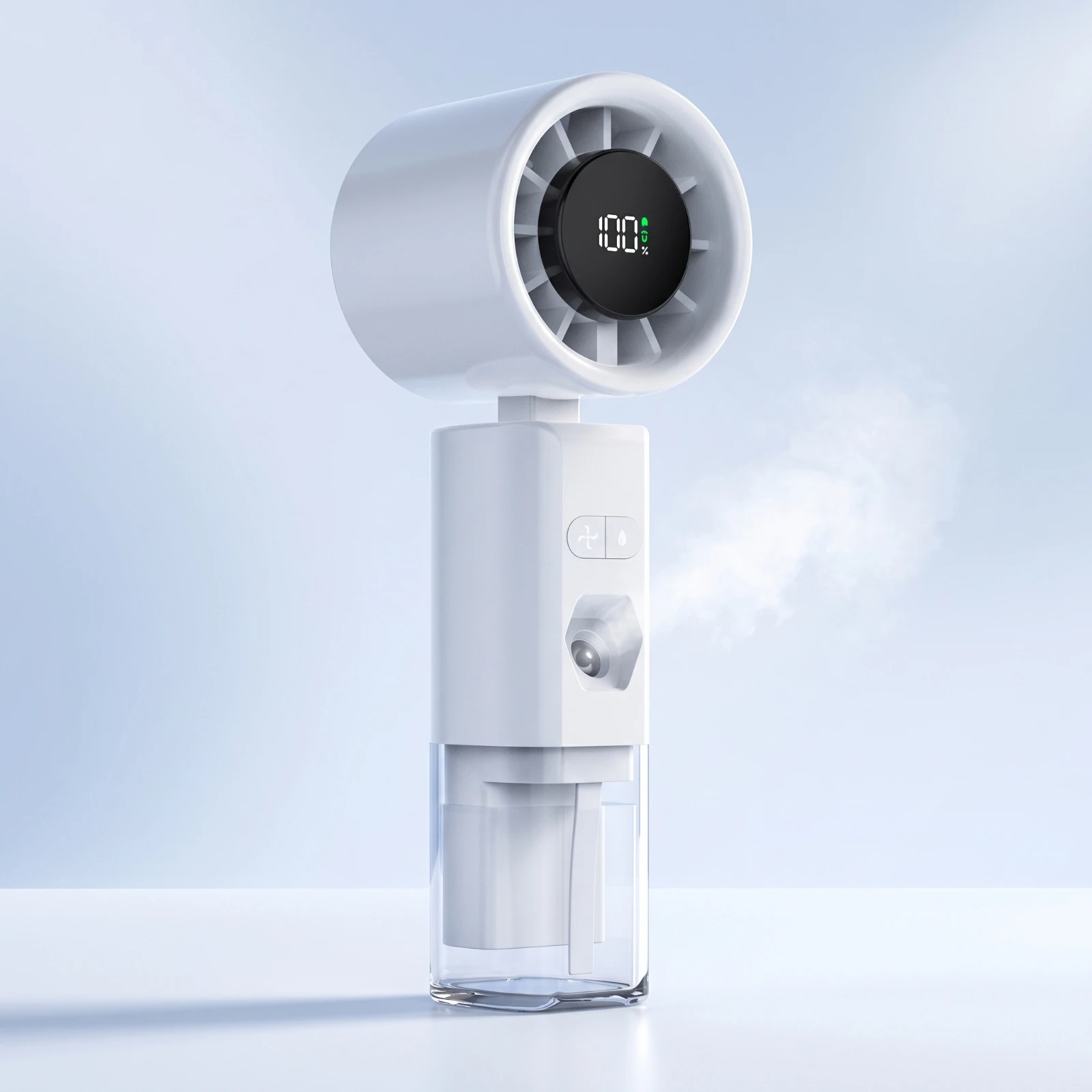 Handheld Misting Fan Personal Handheld Fan with Mist Spray 3 Speeds Battery Operated for Travelers, Travel, Desk
