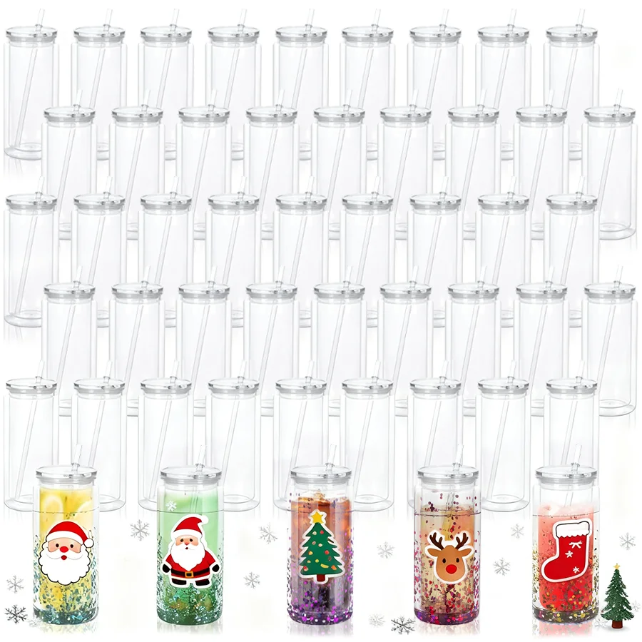 

25 шт., спортивная бутылка на 20 унций, двухслойные пластиковые стаканчики в консервах, многоразовые, газированная вода, милая, чашка для кофе со льдом, эстетичная чашка для молока