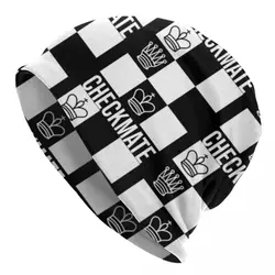 Checkmate Chess Board Bonnet Hat Knitted Hat Men Women Fashion Unisex Game Chessboard Winter Warm Skullies Beanies Caps