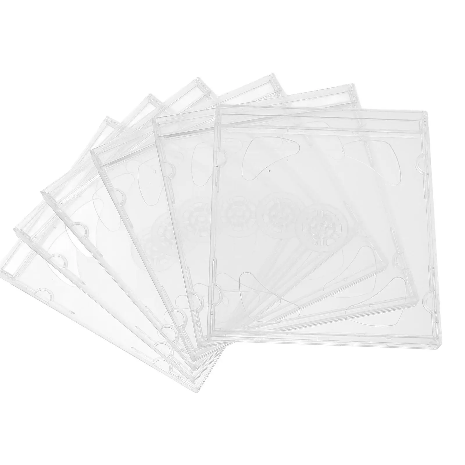 

6pcs Clear Cases Double Disc Jewel Boxes Transparent Holders for DVDs Storage Protection Home Slim Jewel Cases Office
