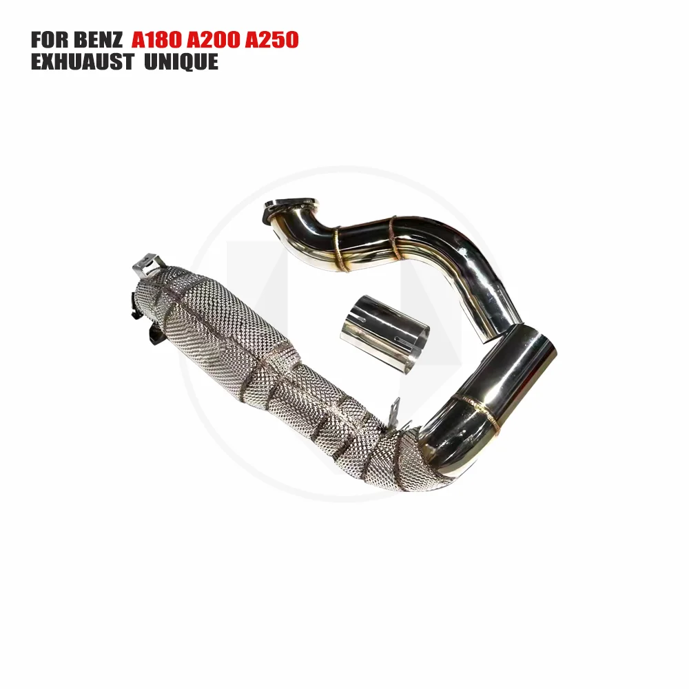 

UNIQUE Exhaust Manifold Downpipe for Mercedes-Benz GLA180 Car Accessories With Catalytic converter Header Without cat pipe