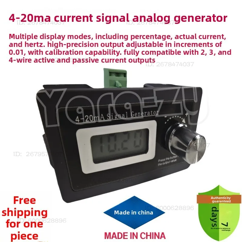 4-20mA Signal Generator - Compatible with 2, 3, 4-wire Analog Sensor Transmitter Current Accurate Output