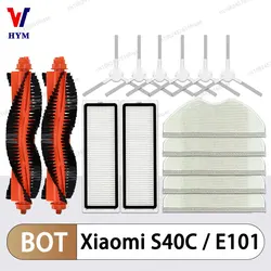 For Xiaomi Robot Vacuum S40C / E101 Accessories Main Side Brush Mop Cloth HEPA Filter Replacement Spare Parts