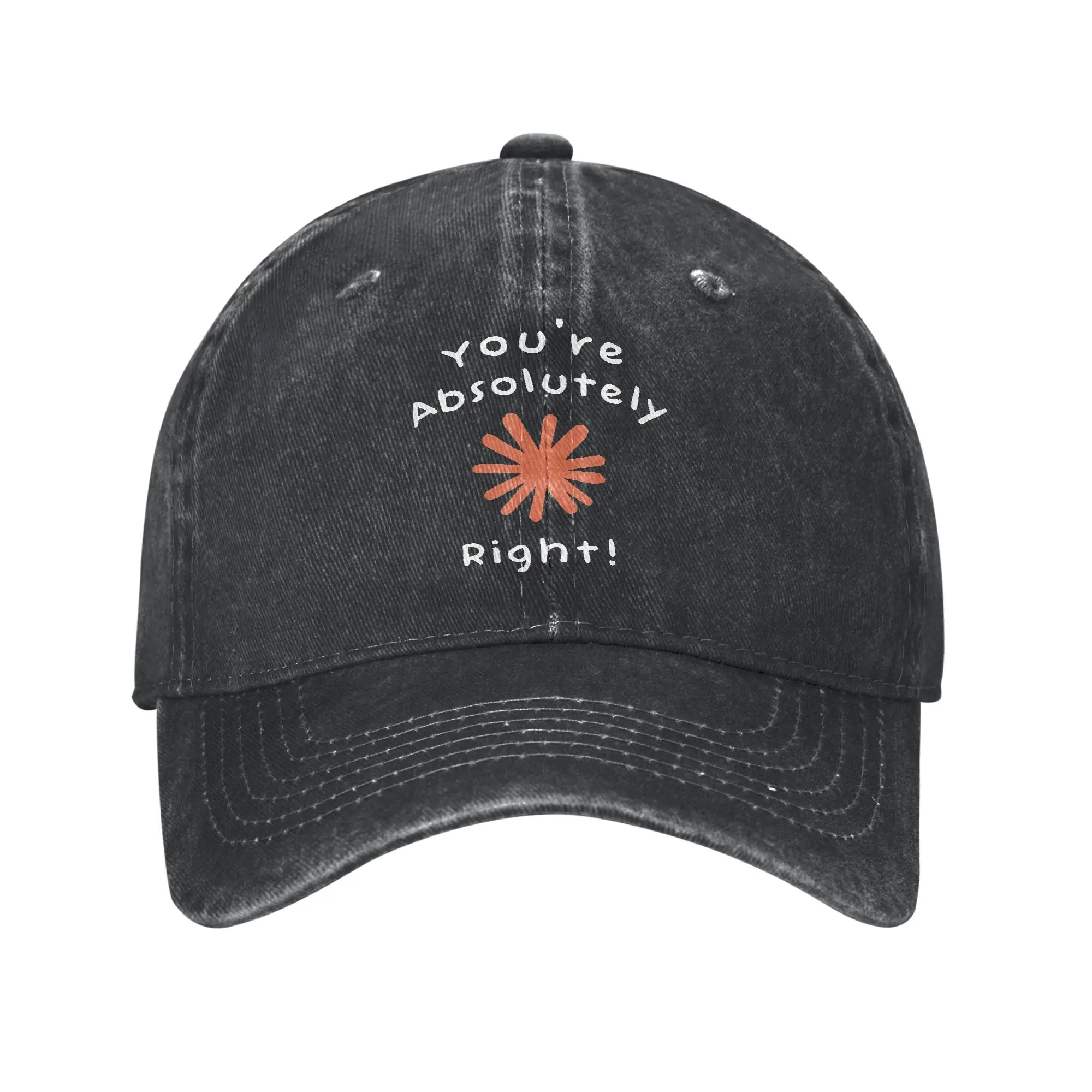 Claude Code You're Absolutely Right  Baseball Cap Outfits for Men Women  Adjustable Trucker Hat