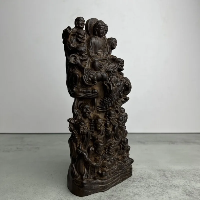 Hand-Carved Agarwood Buddha Statue - 9.25*5.5*3.5