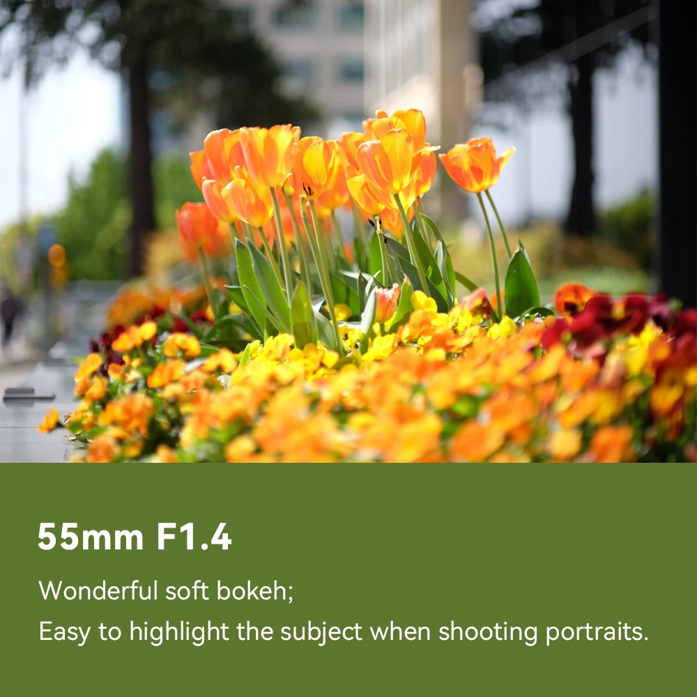 7artisans 55mm F1.4 MF Large Aperture Portrait Prime Lens For Sony E A6600 Canon EOS-M M50 FujiX X-A1 X-T1 Micro 4/3 E-PL1 E-M10