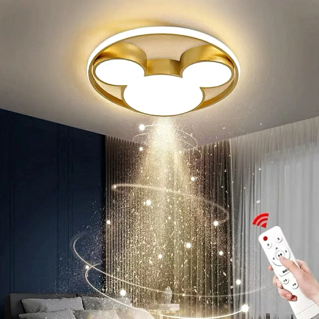 2025 Modern LED Mickey Ceiling Light, Children's Bedroom Living Room Dining Room Study Corridor Balcony Chandelier