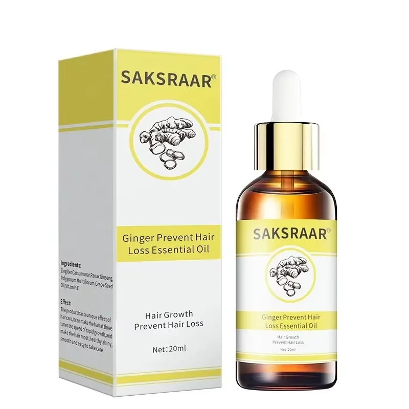 Ginger Hair Growth Products Fast Growing Hair Essential Oil Natural Anti Hair Loss Prevent Hair Dry Frizzy Damaged Repair Care view 6