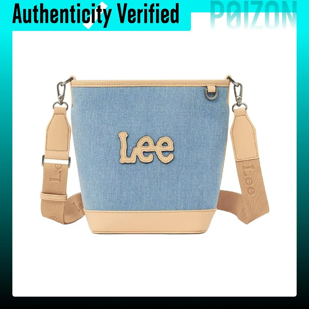Lee Fabric+Artificial Leather Shoulder Bag, Crossbody Bag Regular Women's Vintage Light Denim Blue LE240071M-521