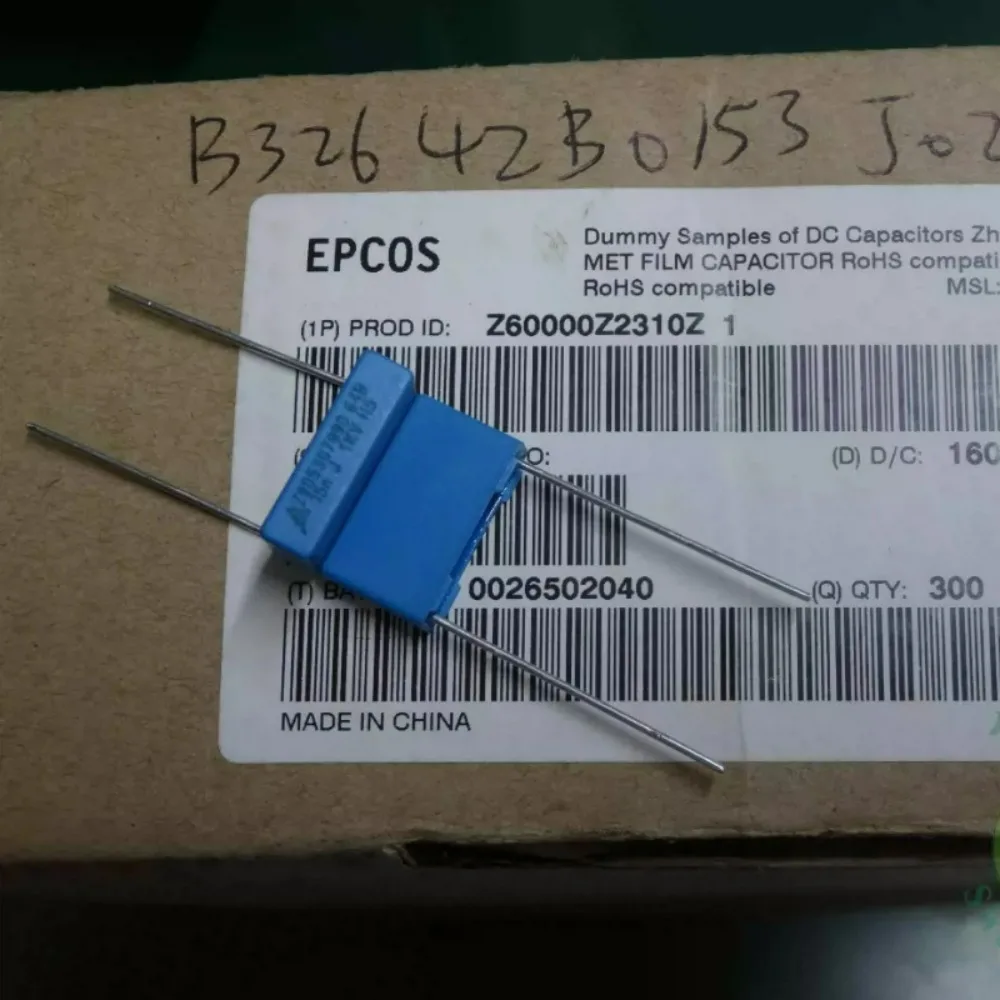 

10pcs/lot EPCOS 0.015uf 1000v 15nf 153 Brand New 15mm Film Capacitor B32642B0153J