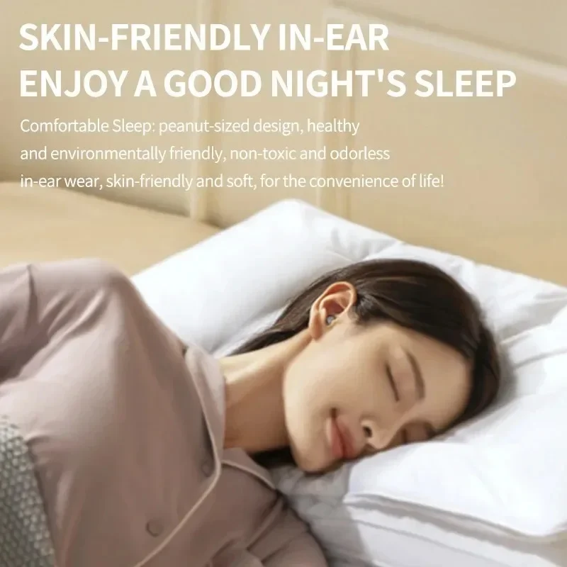 سماعات بلوتوث لاسلكية صغيرة للنوم سماعات TWS مع ميكروفون ستيريو رياضي داخل الأذن سماعة أذن طويلة الاستعداد HD دعوة سماعات الأذن لعبة #6