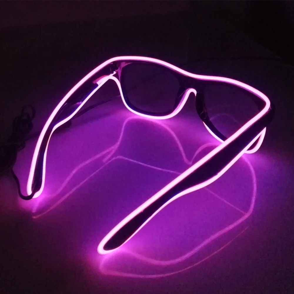 Colorful Cute Sunglasses glowing in the dark LED light up Glasses Neon Luminous Glasses for Christmas present party supplies