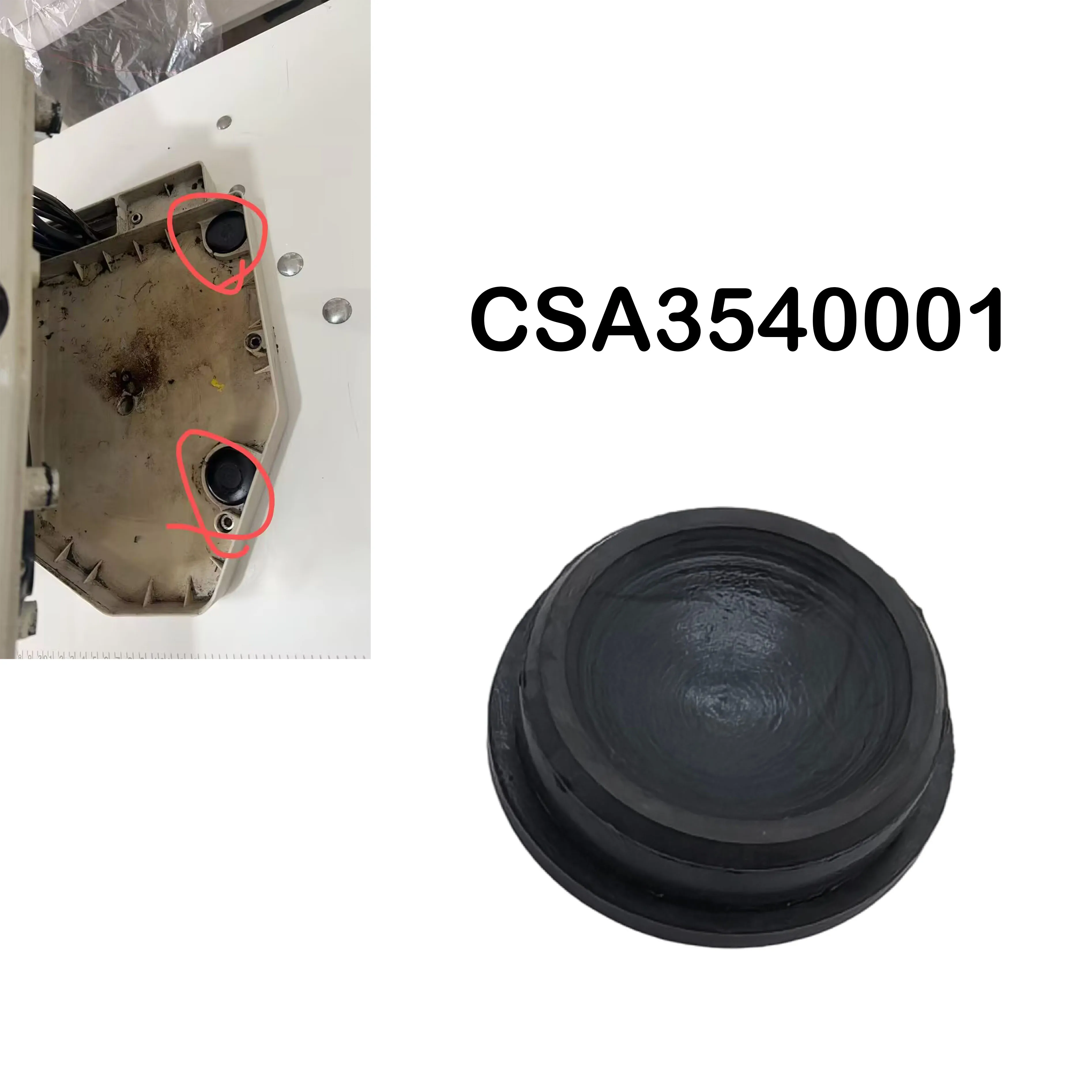 Csa3540001 Oil Pan Buffer Pad Rubber Plug Suitable for Overlock Machine 430D 43D Industrial Sewing Machine