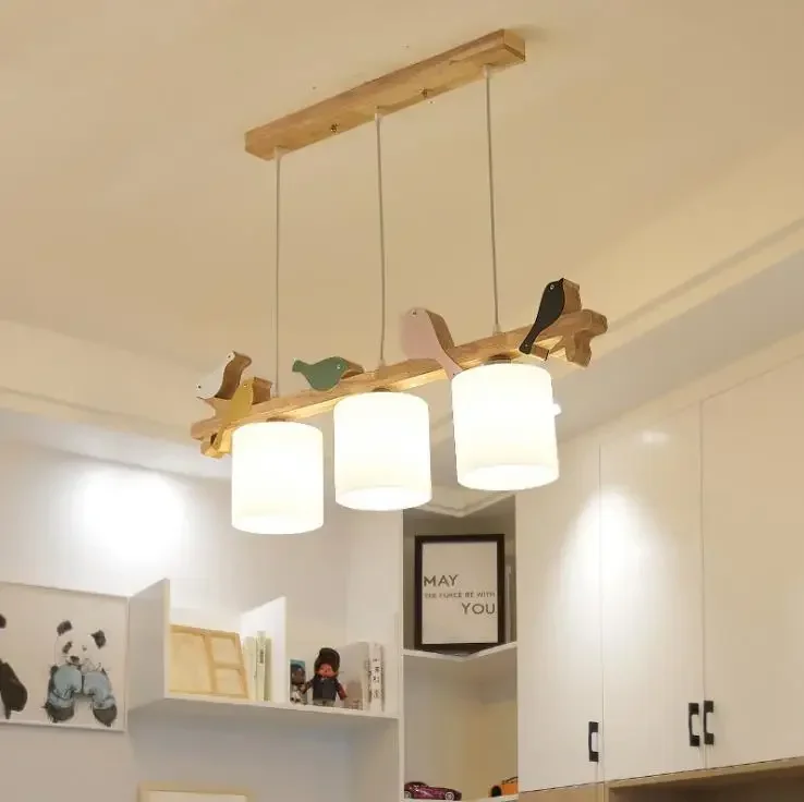 

Nordic Original Carousel Pendant Lamp New Bird Restaurant Small Chandelier LED Three Creative Personality Simple Bar Lamp