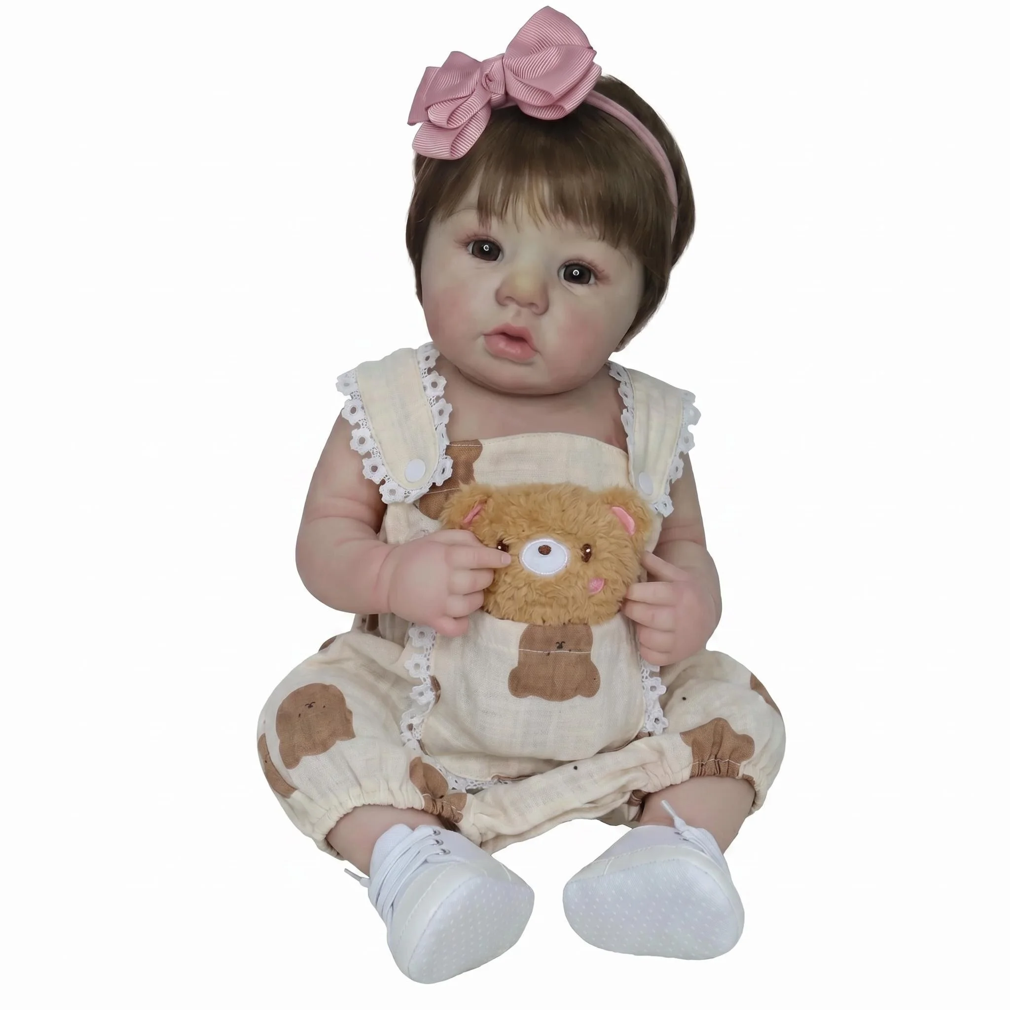 

Abigail NPK 19inch Art Doll with Vinyl Body - Lifelike Cuddly Baby Doll with Multiple Layers Painting 3D Skin And Visible Veins