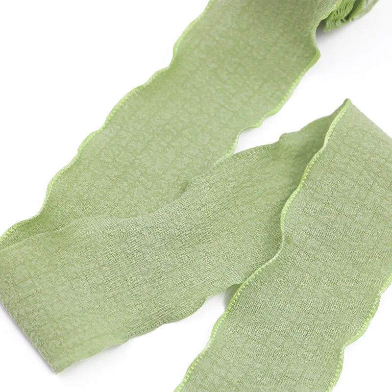 9 meters/roll 40mm wide lace lotus leaf pleated ribbon wavy edge fishtail yarn ribbon flower cake decoration festival party gift