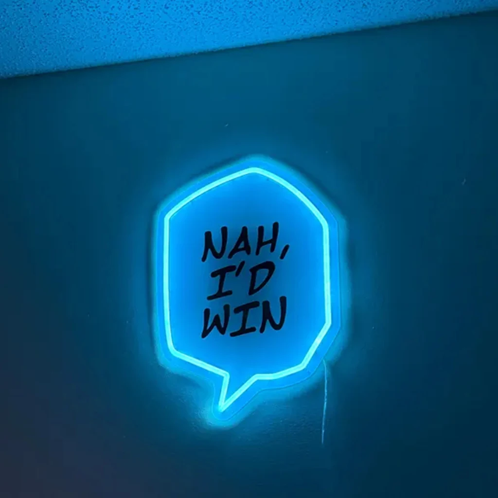 لا سأفوز علامة نيون Led، ديكور نيون أنمي ياباني، ضوء نيون Led ياباني، ديكور جدار غرفة الألعاب، علامة نيون أنيمي