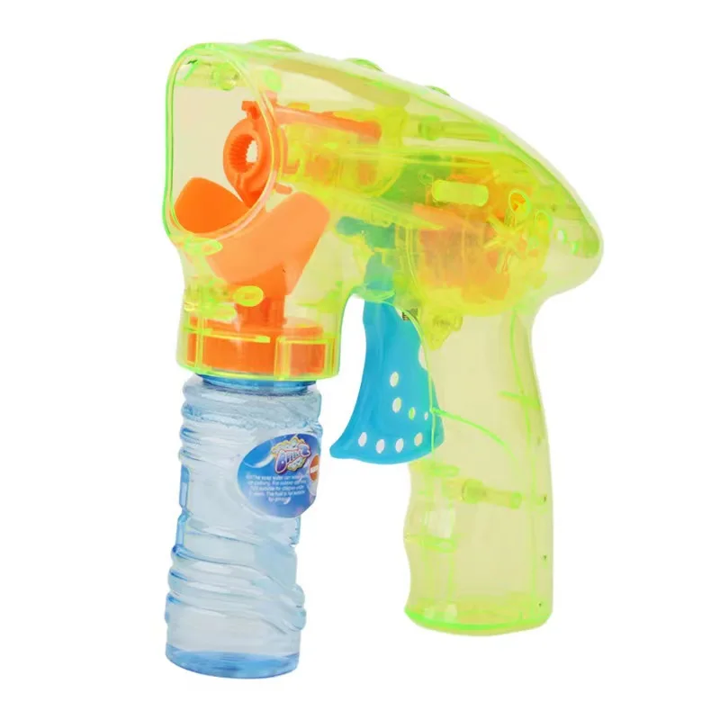 Kid Electric Led Flash Bubble Gun con Soup Water Automatic Shoot Color Summer clear Blower Machine Outdoor Fun Toy Gift