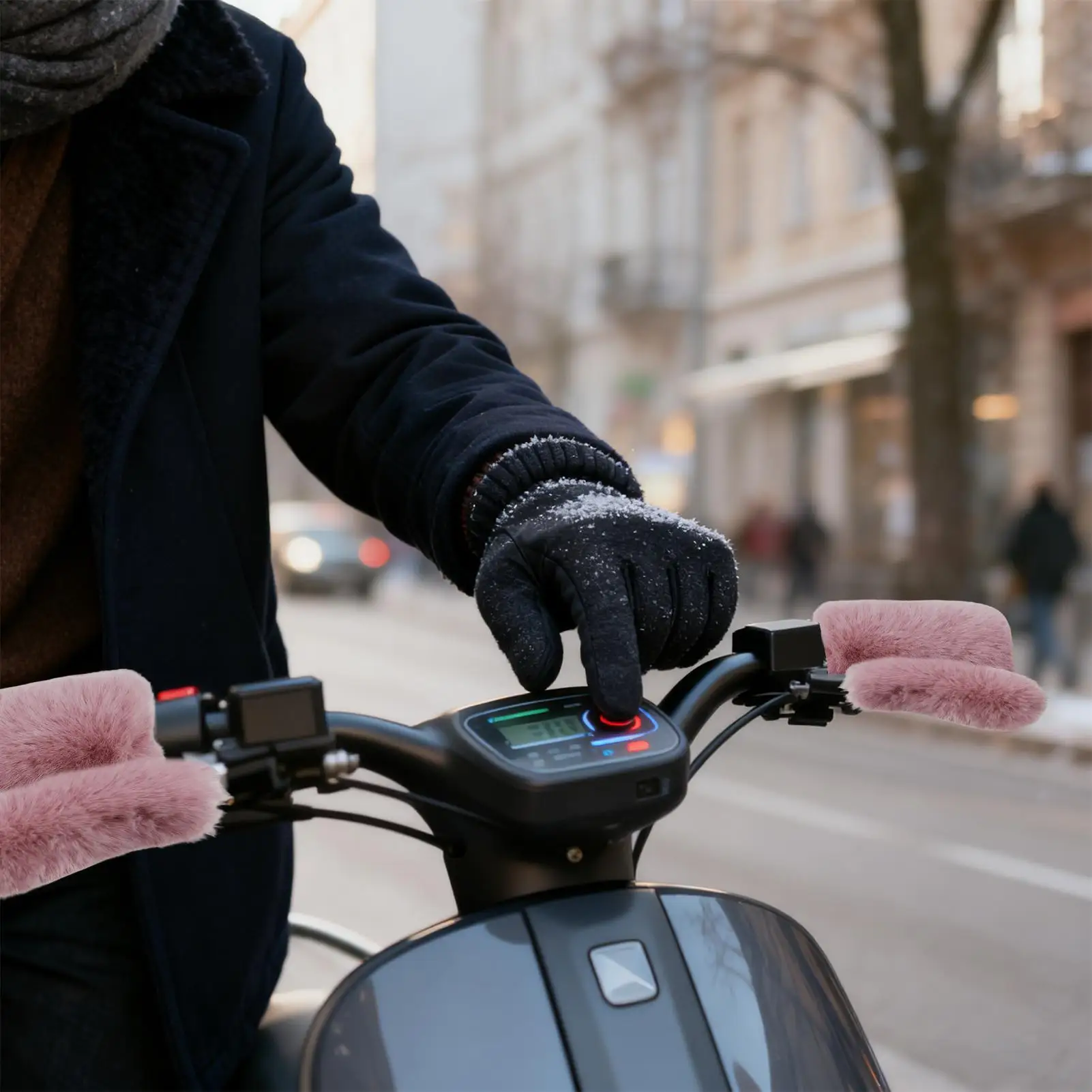 Motorcycle Handle Cover Windproof Plush Guard Windproof Warm Cover For Motorbike Riding Snowmobile Atv Winter Summer Cycling