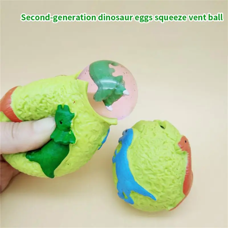 Reduce Pressure Toy Squeeze 3d Dinosaur Eggs Soft Random Color Decompression Toy Extruded Toys Improve Cognitive Ability Music