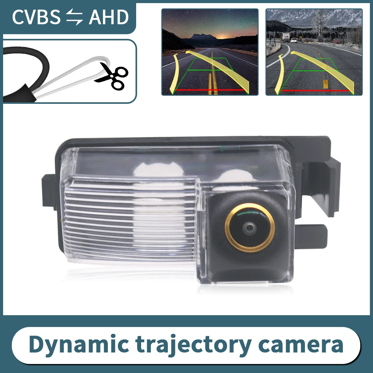 Trayectoria dinámica AHD 170 °   Cámara de visión trasera de coche para Nissan Patrol Super Safari Y61 Patrol Armada Y62 impermeable