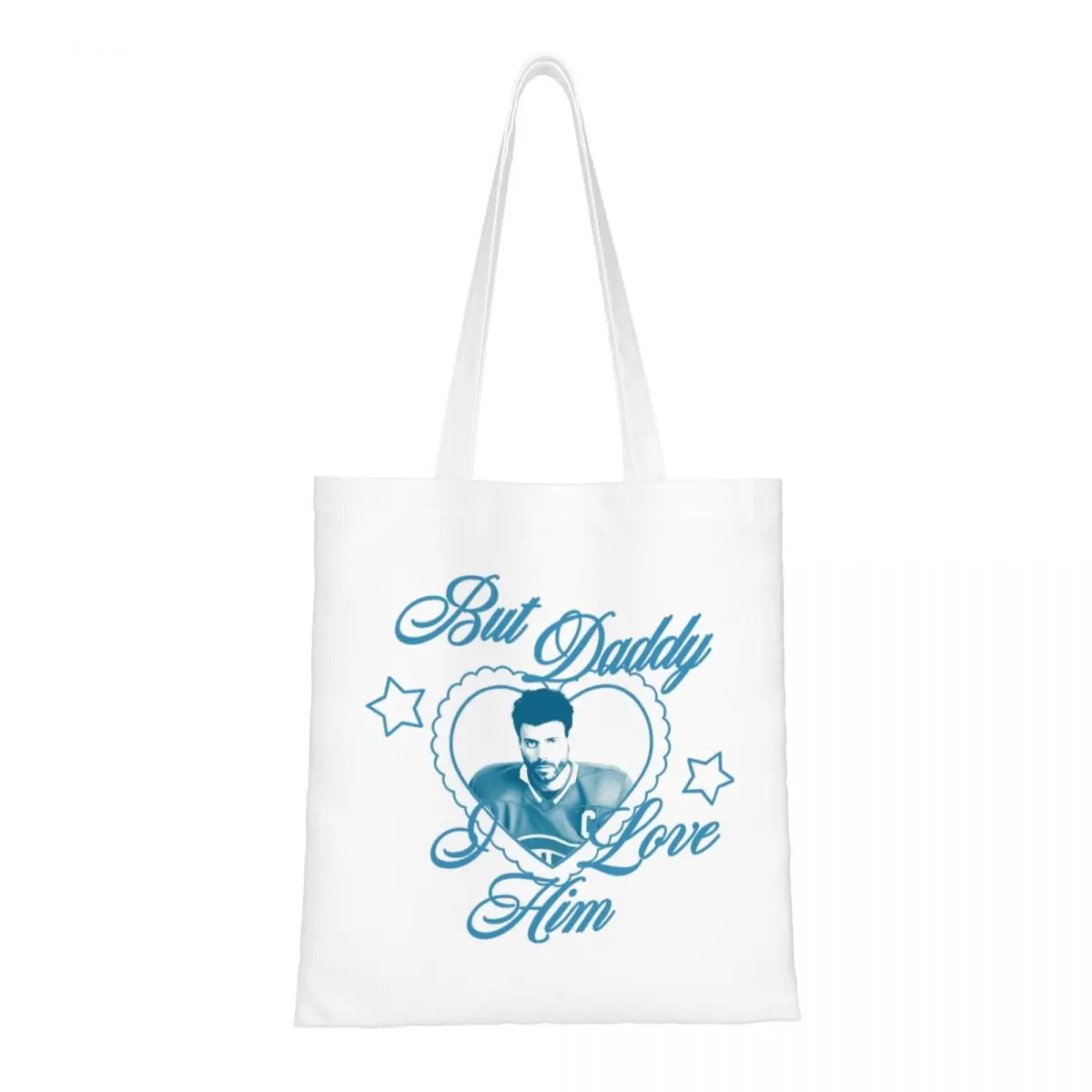 

But Daddy I Love Him Scott Hunter Canvas Tote Handbag Heated Rivalry Shoulder Bags Reusable Shopper Bags for Unisex