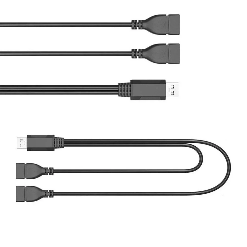 1 wtyk męski na 2 gniazda żeńskie Przedłużacz USB 2.0 Y Kabel do transmisji danych Zasilacz Konwerter Rozgałęźnik Kabel USB 2.0 15 ~ 18 cm