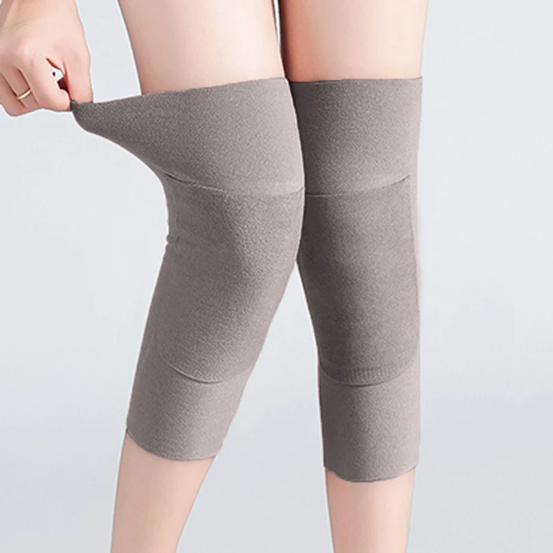 Winter Plush Heating And Warm Non-Slip Cycling Knee Pads With Pockets