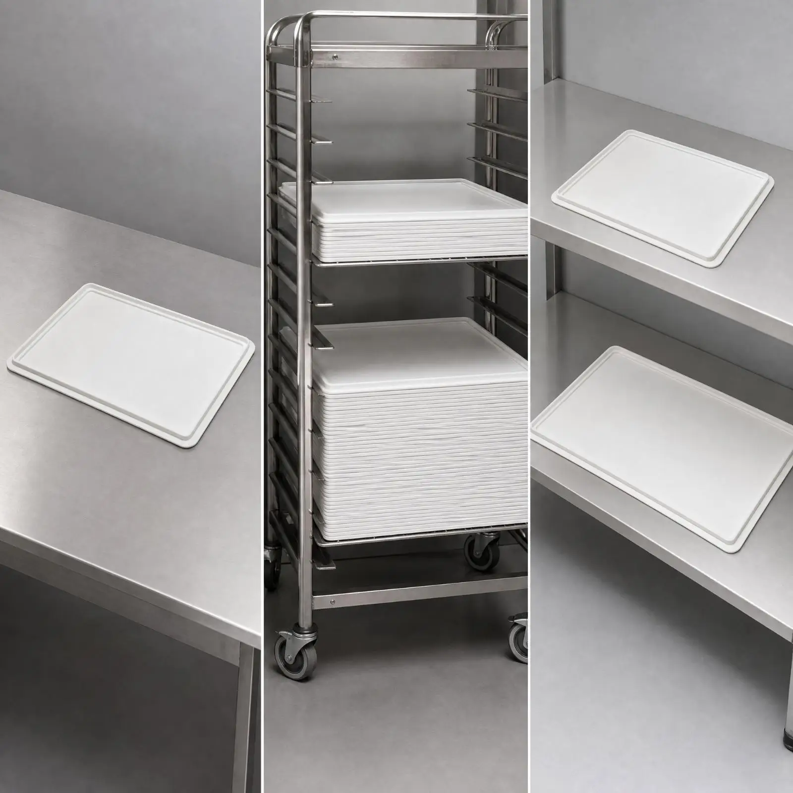 Couvercle rectangulaire pour plateau de fermentation de pâte, surface lisse, couvercle pour mélange de pâte à pizza non cuite, pour usage en cuisine