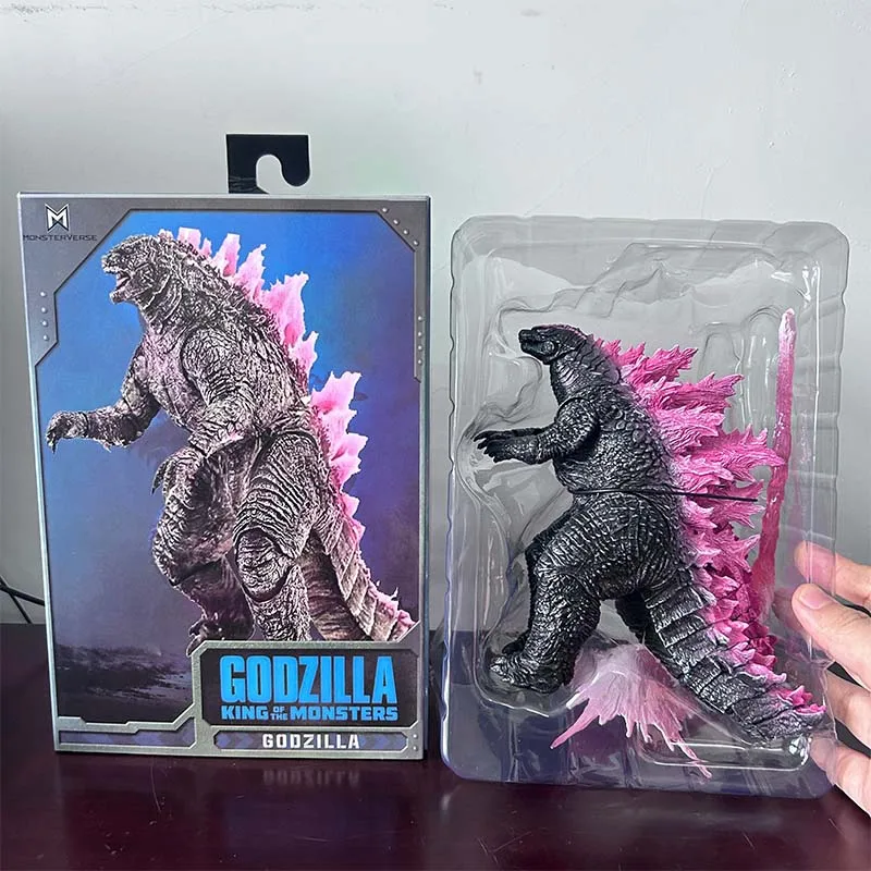 NECA Figure Godzilla vs. Kong 2 The New Empire King of the Monsters Godzilla Evolved Ver Pink Back Action Figure Model Toys Gift