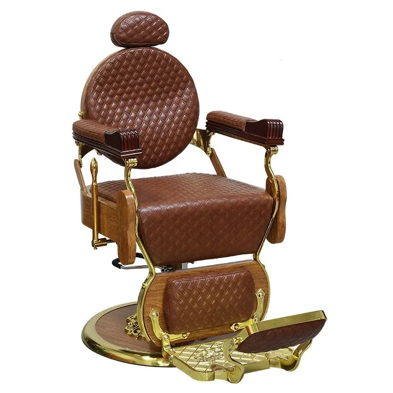 

Barber hair salon chair men's oil head large barber shop special retro shaving trim