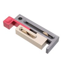 Table Saw Slot Groove Adjuster Mortise and Tenon Movable Measuring Block Woodworking Tool by HONGDUI