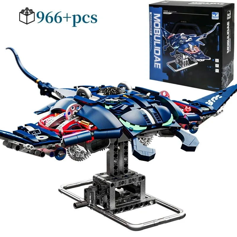 

Manta Ray Robotic Fish Building Blocks: DIY Tabletop Decoration, Mechanical Model ,Perfect Birthday Christmas Gift