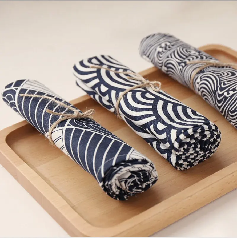 2PC 30X45CM Japanese Shell Print Placemats Stain Resistant Non-Slip For Dinning Table Washable Durable Cloth Table Mats Placemat