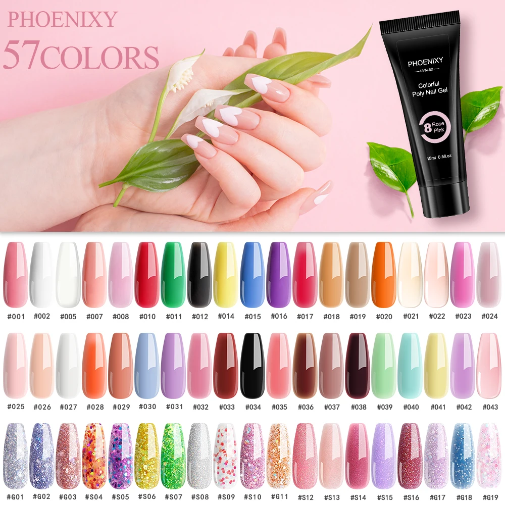 Poly Nail Gel Set 16/12/9/6/4PCS Poly Nail Gel Set For Nail Extension Finger Quick Building Gel 16 Colors Poly Extension Gel Set