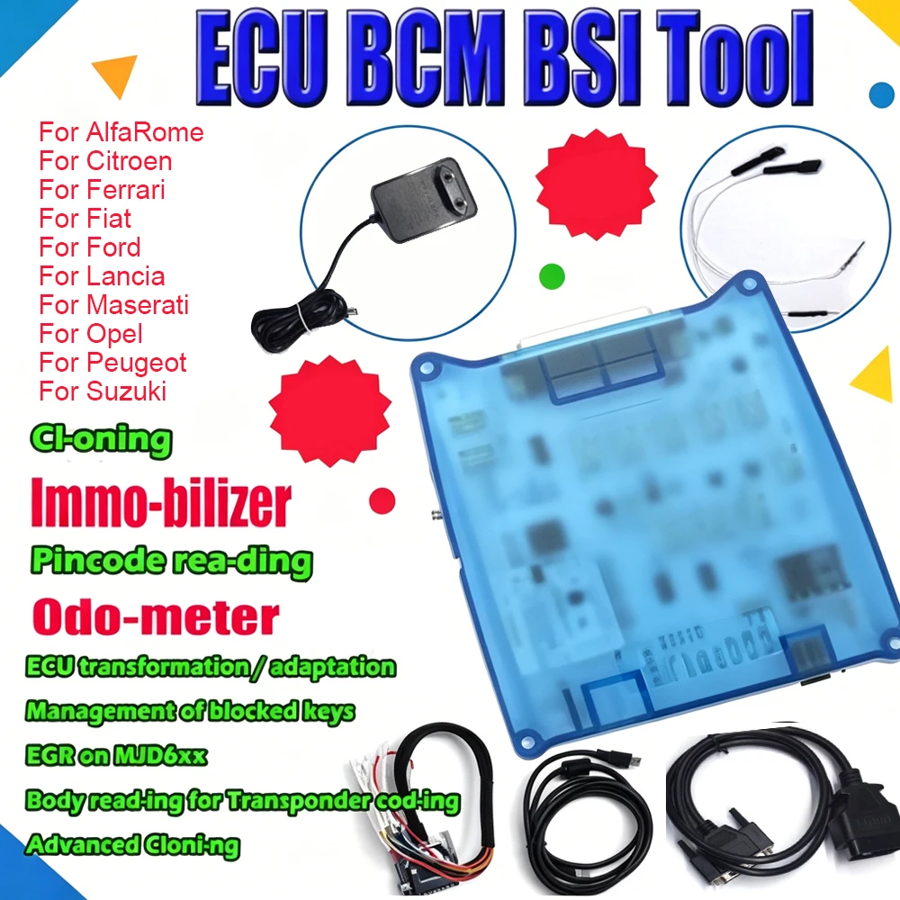 For ECUHELP IFlash OBD Programmer Multifunctional BCM Clone Tool OBD2 Immobilizer for Fiat Iveco Automotive Diagnostic Tool