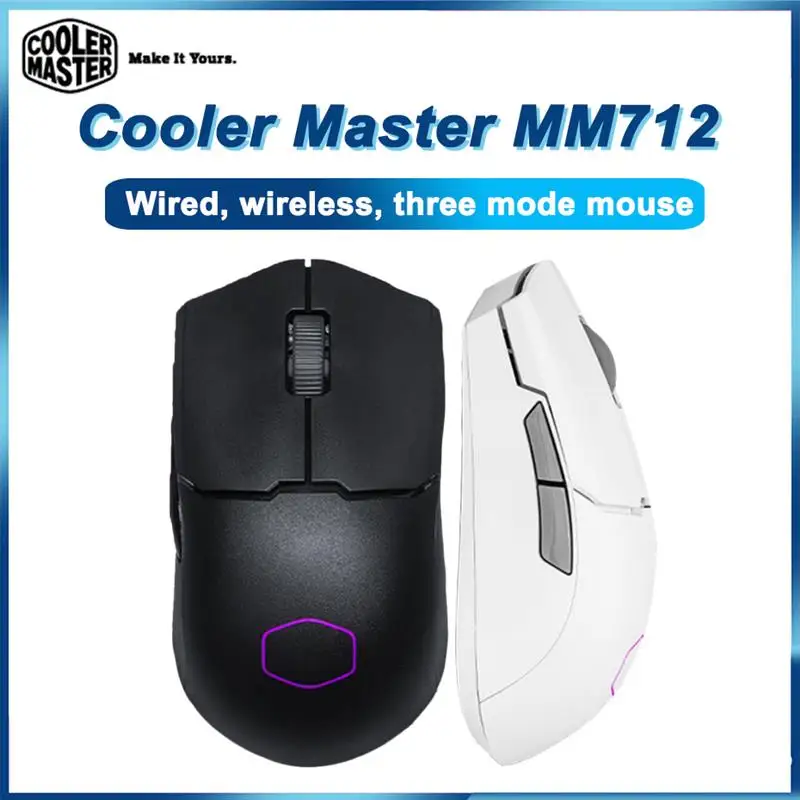 

Cooler Master MM712 Wireless Three Modes Mouse RGB 19000DPI Gaming Mouse 59g Lightweight Office Mouse